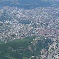 Flugwegposition um 12:39:56: Aufgenommen in der Nähe von Arrondissement de Grenoble, Frankreich in 2461 Meter